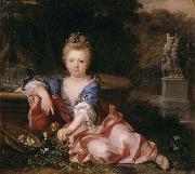 Portrait of Mariana Victoria of Spain fiancee of Louis XV, Alexis Simon Belle